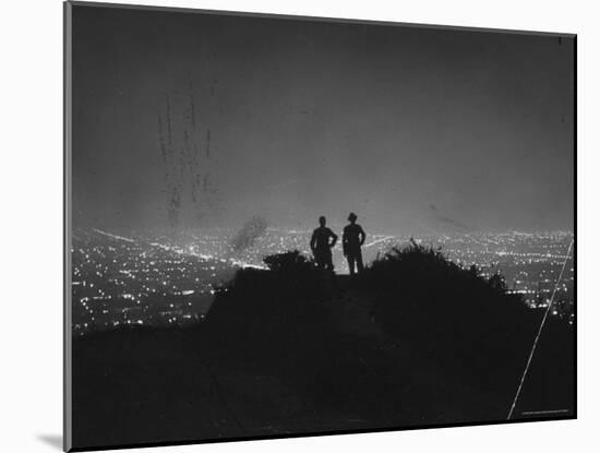 View of Los Angeles by Night from the Hills Above City-Alfred Eisenstaedt-Mounted Photographic Print