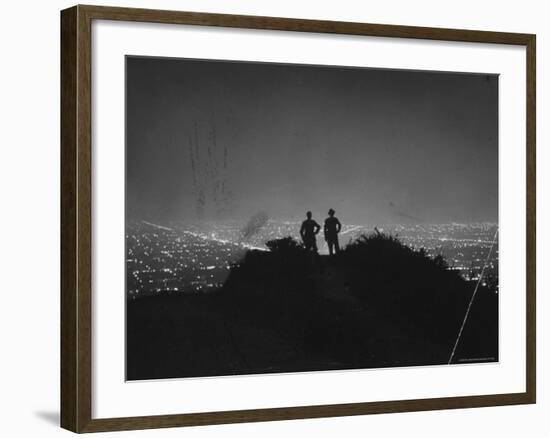 View of Los Angeles by Night from the Hills Above City-Alfred Eisenstaedt-Framed Photographic Print