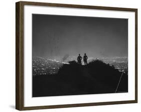 View of Los Angeles by Night from the Hills Above City-Alfred Eisenstaedt-Framed Photographic Print