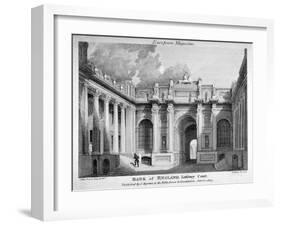 View of Lothbury Court, the Bank of England. City of London, 1803-Samuel Rawle-Framed Giclee Print