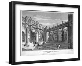 View of Lothbury Court, the Bank of England. City of London, 1809-J Burnett-Framed Giclee Print