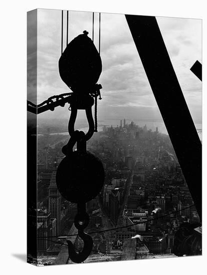 View of Lower Manhattan from the Empire State Building, 1931 (Gelatin Silver Print)-Lewis Wickes Hine-Stretched Canvas