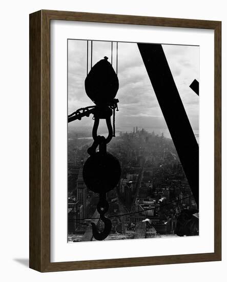 View of Lower Manhattan from the Empire State Building, 1931 (Gelatin Silver Print)-Lewis Wickes Hine-Framed Giclee Print