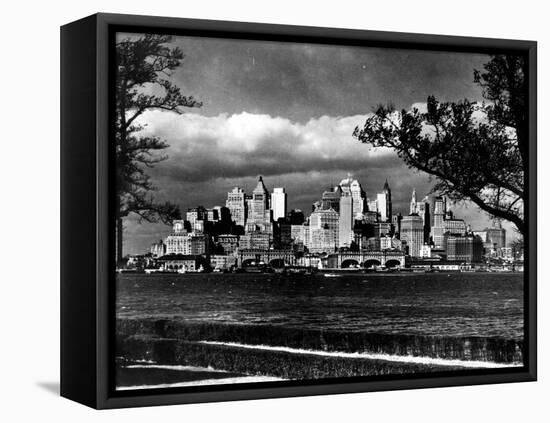 View of Lower Manhattan Skyline as Seen from Governor's Island-null-Framed Stretched Canvas