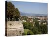 View of Lower Town from Upper Town Wall, Bergamo, Lombardy, Italy, Europe-Frank Fell-Stretched Canvas