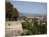View of Lower Town from Upper Town Wall, Bergamo, Lombardy, Italy, Europe-Frank Fell-Mounted Photographic Print