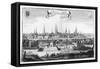 View of Lubeck-Matthaus Merian-Framed Stretched Canvas