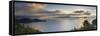View of Lugu Lake at dawn, Yunnan, China, Asia-Ian Trower-Framed Stretched Canvas