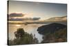 View of Lugu Lake at dawn, Yunnan, China-Ian Trower-Stretched Canvas