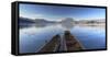 View of Lugu Lake, Yunnan, China-Ian Trower-Framed Stretched Canvas