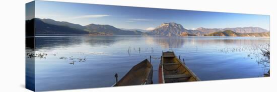 View of Lugu Lake, Yunnan, China-Ian Trower-Stretched Canvas