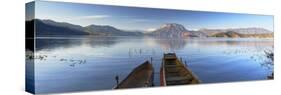 View of Lugu Lake, Yunnan, China-Ian Trower-Stretched Canvas