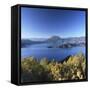 View of Lugu Lake, Yunnan, China-Ian Trower-Framed Stretched Canvas