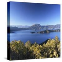 View of Lugu Lake, Yunnan, China-Ian Trower-Stretched Canvas