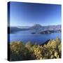 View of Lugu Lake, Yunnan, China-Ian Trower-Stretched Canvas