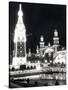 View of Luna Park at Night-null-Stretched Canvas