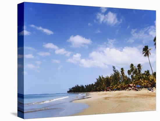 View of Luquillo Beach, Puerto Rico, Caribbean-Dennis Flaherty-Stretched Canvas
