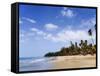View of Luquillo Beach, Puerto Rico, Caribbean-Dennis Flaherty-Framed Stretched Canvas