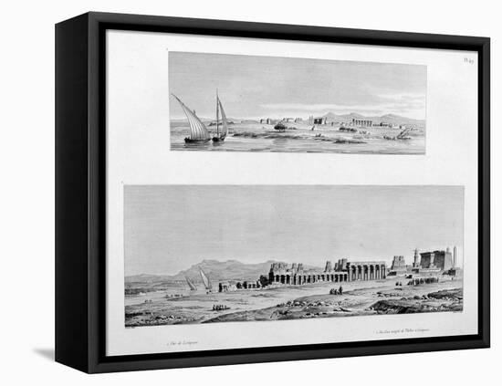 View of Luxor, and the Temple of Thebes at Luxor, Egypt, C1808-Vivant Denon-Framed Stretched Canvas