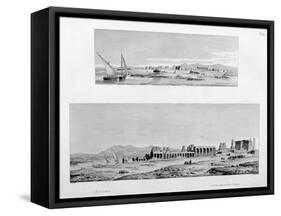 View of Luxor, and the Temple of Thebes at Luxor, Egypt, C1808-Vivant Denon-Framed Stretched Canvas