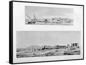 View of Luxor, and the Temple of Thebes at Luxor, Egypt, C1808-Vivant Denon-Framed Stretched Canvas