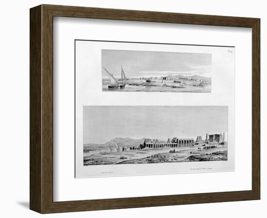 View of Luxor, and the Temple of Thebes at Luxor, Egypt, C1808-Vivant Denon-Framed Giclee Print