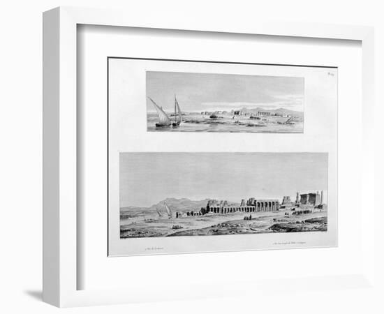 View of Luxor, and the Temple of Thebes at Luxor, Egypt, C1808-Vivant Denon-Framed Giclee Print