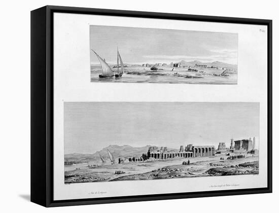 View of Luxor, and the Temple of Thebes at Luxor, Egypt, C1808-Vivant Denon-Framed Stretched Canvas