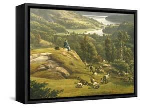 View of Lysenkloster Near Bergen-Johan Christian Clausen Dahl-Framed Stretched Canvas