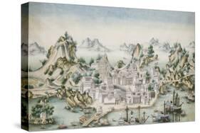 View of Macao, Late 18th Century, Chinese School-null-Stretched Canvas