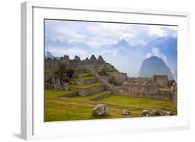 View of Machu Picchu in the Vilcanota Mountain Range in South-Central Peru-Sergio Ballivian-Framed Photographic Print