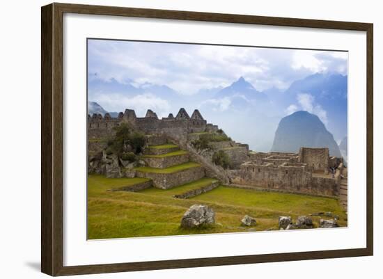 View of Machu Picchu in the Vilcanota Mountain Range in South-Central Peru-Sergio Ballivian-Framed Photographic Print