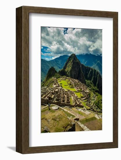 View of Machu Picchu Ruins, UNESCO World Heritage Site, Peru, South America-Laura Grier-Framed Photographic Print