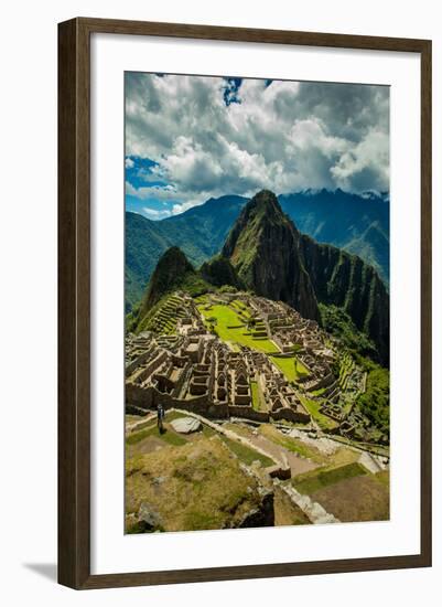 View of Machu Picchu Ruins, UNESCO World Heritage Site, Peru, South America-Laura Grier-Framed Photographic Print