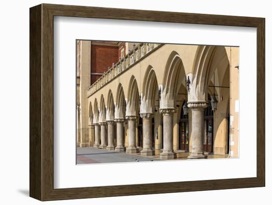 View of Main Market Square with Renaissance Sukiennice in Cracow in Poland-mychadre77-Framed Photographic Print