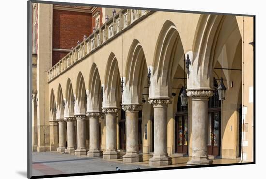 View of Main Market Square with Renaissance Sukiennice in Cracow in Poland-mychadre77-Mounted Photographic Print