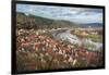 View of Main River and Wertheim, Germany in Winter-Lisa S. Engelbrecht-Framed Photographic Print