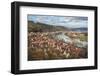 View of Main River and Wertheim, Germany in Winter-Lisa S. Engelbrecht-Framed Photographic Print