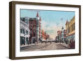 View of Main Street - Boise, ID-Lantern Press-Framed Art Print