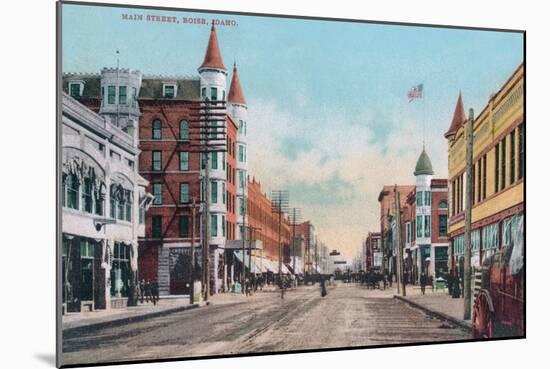 View of Main Street - Boise, ID-Lantern Press-Mounted Art Print