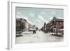 View of Main Street - Davison, MI-Lantern Press-Framed Art Print