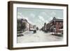 View of Main Street - Davison, MI-Lantern Press-Framed Art Print