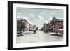 View of Main Street - Davison, MI-Lantern Press-Framed Art Print