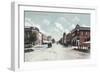 View of Main Street - Davison, MI-Lantern Press-Framed Art Print