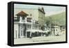 View of Main Street - Los Gatos, CA-Lantern Press-Framed Stretched Canvas