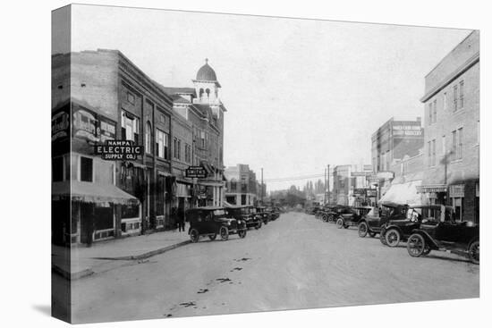 View of Main Street - Nampa, ID-Lantern Press-Stretched Canvas