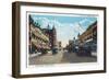 View of Main Street with Model-T Ford Cars - Boise, ID-Lantern Press-Framed Art Print