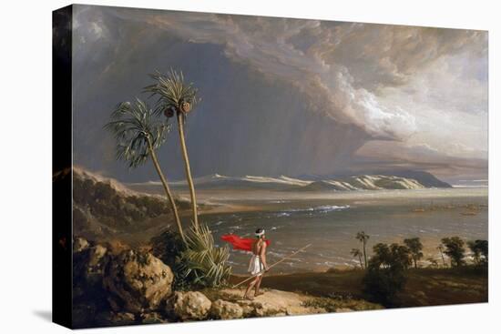 View of Malay Bay, on the Island of Pobassoo (Australia), in February 1803. Oil on Canvas, Early 19-William Westall-Stretched Canvas