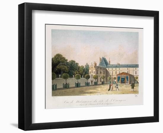 View of Malmaison from the Orangery, Engraved by Nicolas Chapuy, C.1810S-Antoine Pierre Mongin-Framed Premium Giclee Print