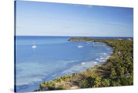 View of Mana Island, Mamanuca Islands, Fiji, South Pacific, Pacific-Ian Trower-Stretched Canvas